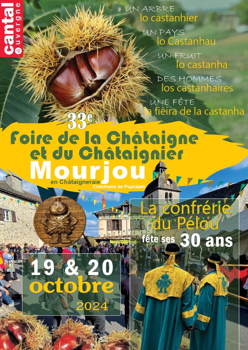 Affiche de la 33e Foire à la châtaigne de Mourjou